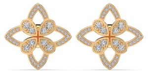 Butterfly Spade Lab Grown Diamond Studs Earrings