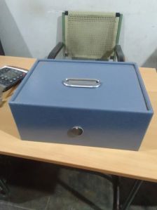 Sri Laxmi Color Coated CRCA Cash Boxes, Shape : Cubic