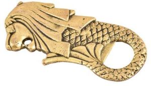 Brass Merlion Lion Bottle Opener