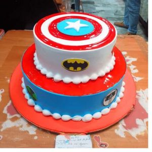 2 Tier Super Hero Cake