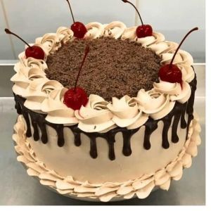 Cherry Flakes Delight Chocolate Cake
