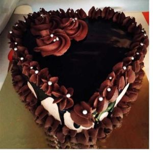 Homemade Heart-shape Chocolate Cake For Loved One