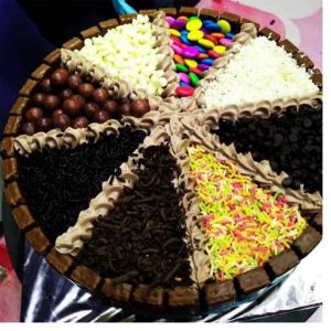 Homemade Kit-kat Chocolate Cake With Delicious Toppings