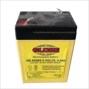 Globe Rechargeable Battery 6V 4.5Ah For Ride On Bike