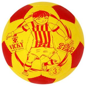 Vicky Gold Star Size-3  Football - Yellow-red