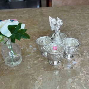 Kumkum Holder With Peacock Handle