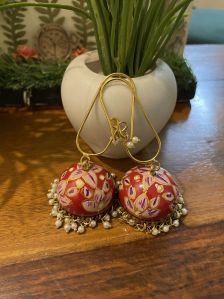 Meenakari Work Handpainted Jhumkas