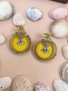 Tiendaa Premium Quality Fabric Handmade Designer Royal Wear Earrings