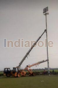 Steel Portable High Mast Pole, Color : Grey For Stadium