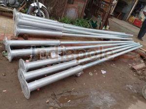 Steel Powder Coated Tubular Pole, Color : Grey For Lighting