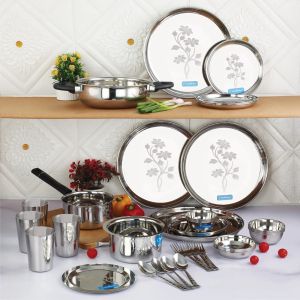 Dine & Cook Stainless Steel Dinner Set 36 Pcs