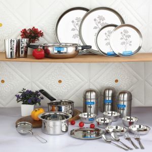 Jodi Dine &AMP;AMP; Cook Stainless Steel Dinner Set 24 Pcs