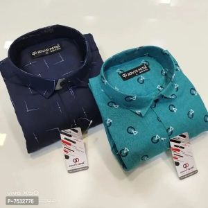 Classy Cotton Printed Mens Casual Shirts Combo