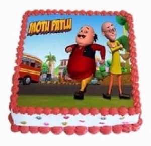 Motu Patlu Cartoon Photo Cake, Weight : 23 Kg