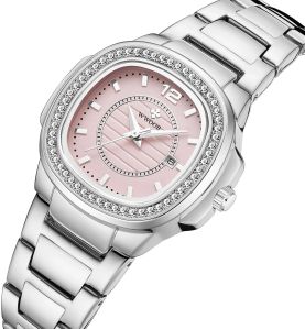 White Pink Dual Tone Watch