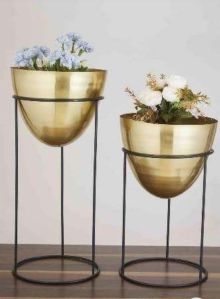 Color Coated Round Iron Plant Stand Modern