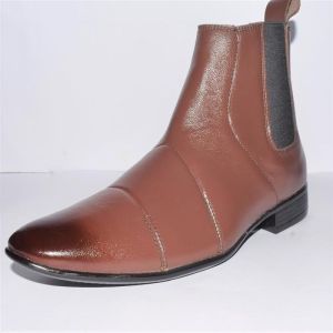 Mens Brown Leather Boots Modern