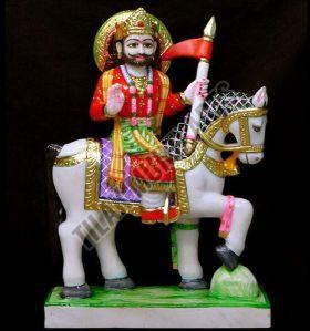 Baba RAM Dev Marble Statue, For Shiny, Dust Resistance, Pattern : Printed