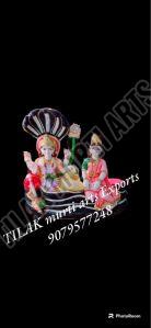 Bast Polished Vishnu Laxmi Statues, For Home Decoration, Temple, Worship, Garden, Style : Antique