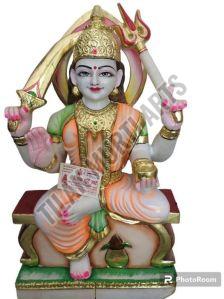 Plain Marble Santoshi Mata Statue, For Worship, Temple, Interior Decor, Office, Home, Gifting, Garden