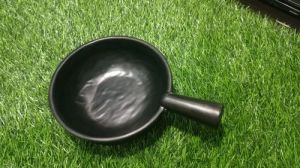 Plain Polished Melamine Black Serving Pan