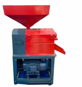 Shakti Automatic Electric Powder Coated Carbon Steel 6n130 Rice Polisher, Color : Red