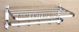 Polished Stainless Steel Towel Rack, Color : Silver For Bathroom Fitting