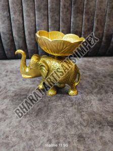 Carving Electroplating Gold Aluminium Decorative Bowl For Gift Purpose