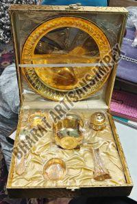 Polished Bharat Artisans IMPEX Brass Pooja Thalis For Gifts