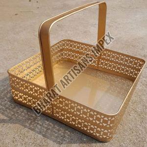 Gold Plated Iron Gift Basket