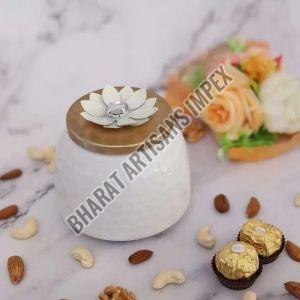 Metal Dry Fruit Jar, Shape : Round