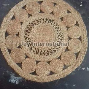 Brown Handtufted Round Jute Rug For Home