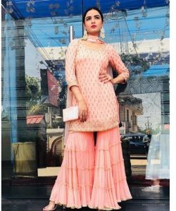 Ladies Georgette Net Sharara Suit