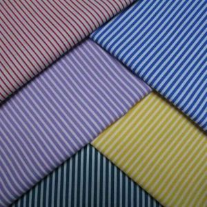 Striped Polyester Shirting Fabric, Color : Multicolor, Width : 40-50 Inches