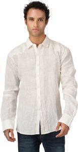 Mens White Onyx Linen Shirt Xl, Xxl Casual, Semi-formal