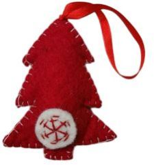 Felt Hanging Christmas Tree, Color : Red For Decoration