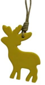 Polished Plain Metal Hanging Deer, Color : Yellow For Decoration