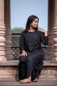 Ladies A-line Kurta With Afghani Salwar Casual Wear