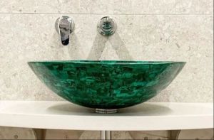 Malachite Gemstone Wash Basin