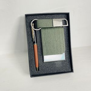 Plain Metal Pen Keychain Gift Set