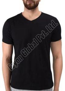 Mens V Neck Plain T Shirt