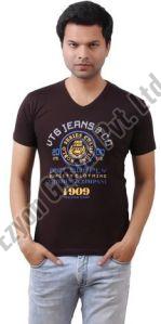 Mens V Neck Printed T Shirt, Packaging Type : Corrugated Boxes