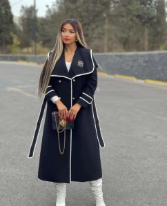 Ladies Blue Fancy Long Coat