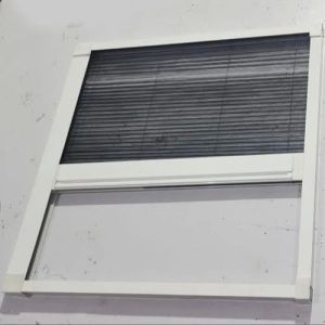 Aluminium Single Pleated Mosquito Mesh, Color : Black