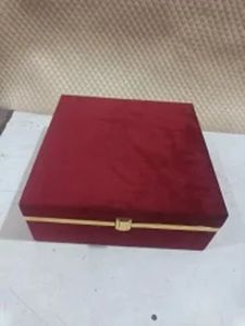 MDF Red Jewellery Box 10x10x3Inch