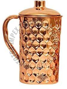 Polished Diamond Copper Jug For Storing Water