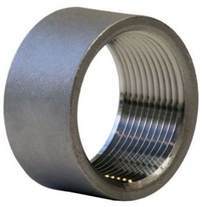 Polished Stainless Steel Half Coupling, Shape : Round