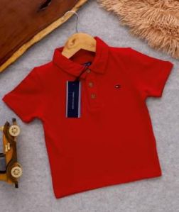 Collar Neck Boys Plain T Shirt, Color : Multicolor All Sizes Casual Wear