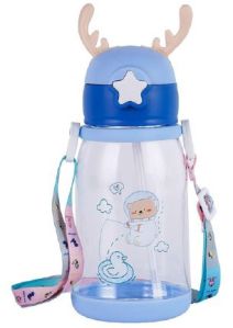 Cartoon Printed Plastic Sipper Bottle