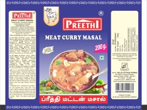 Preethi Blended Meat Curry Masala, Form : Powder